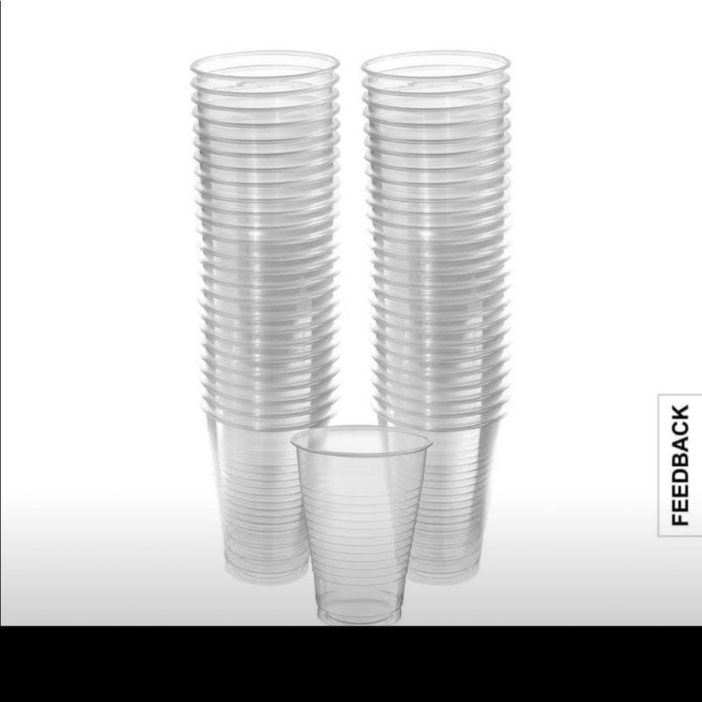 Clear plastic 12oz cups